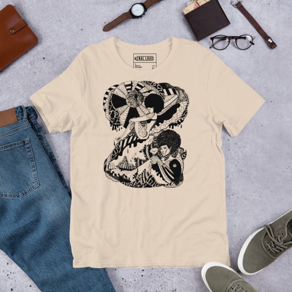 Afrocentric Escape Afro t-shirt in cotton for an everyday laid-back look