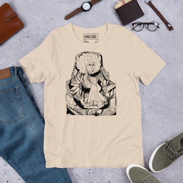 Afrocentric t-shirt featuring the No 2 Mirage black culture design in soft cotton