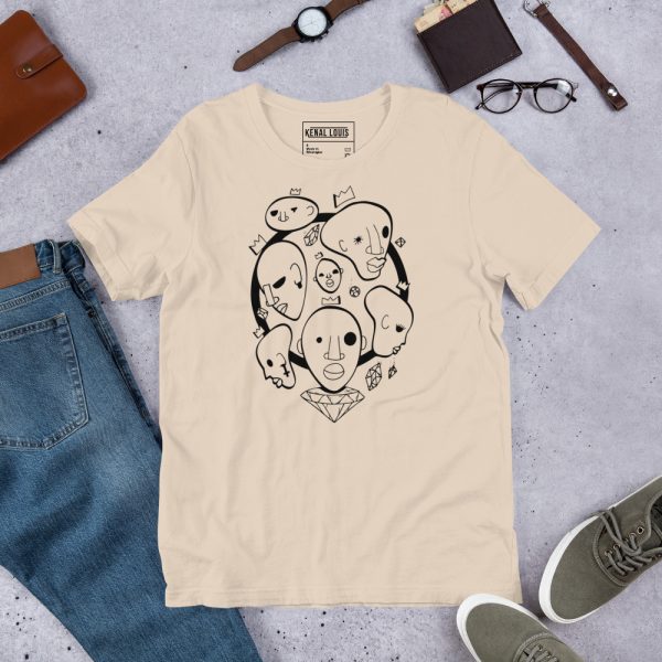 Black culture Afrocentric t-shirt featuring 7 Wise Kings and 7 Stones design in cotton