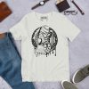 Afrocentric woman t-shirt with Tribe Queen line art celebrating Black beauty and African heritage