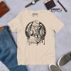 Afrocentric woman t-shirt featuring Tribe Queen line art celebrating Black beauty and African heritage
