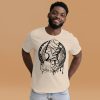 Afrocentric woman t-shirt with Tribe Queen line art celebrating Black female heritage and beauty