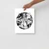 Aries zodiac art print on matte museum-quality paper displayed in a minimal chic interior