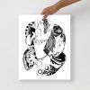 Cancer Beauty zodiac art print on matte museum-quality paper for elegant decor