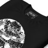 White cotton graphic tee featuring Connection Circle line art design, shown from the front