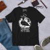 White line art duck t-shirt with Sharp As A Duck graphic on cotton tee