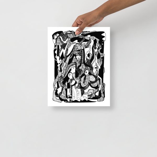 Abstract Art Print "Abstract Wave of Thoughts No. 4" Abstract Artwork - Image 2