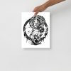 Mother and Child Artwork “Mother and Star” Art for Mom Birthday | Expecting Mother Gift Idea, Mom Art Print - Image 2