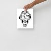 African Mask Art Print "African Mask No. 5" Tribal Mask Artwork Print - Image 3