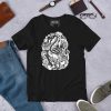White line art flamingo t-shirt with cool minimalist Lost Flamingo design on cotton tee