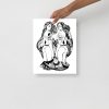 Black and white Gemini artwork featuring twin souls in sacred line art with yin-yang symbols