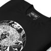 Kemet Warrior Afrocentric t-shirt with white line art design on cotton fabric