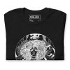 Afrocentric Kemet Warrior t-shirt in white line art on lightweight cotton tee