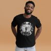 Afrocentric Kemet Warrior t-shirt featuring white line art design on lightweight cotton tee