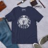 Kemet Warrior Afrocentric t-shirt with white line art on lightweight cotton tee