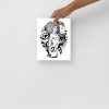 Leo zodiac art print on matte museum-quality paper styled as minimal chic wall decor