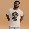 Melancholic Mind black culture t-shirt in cotton showing the Afro-inspired front graphic design