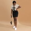Melancholic Mind Afro t-shirt in black cotton showcasing bold Black culture graphic design