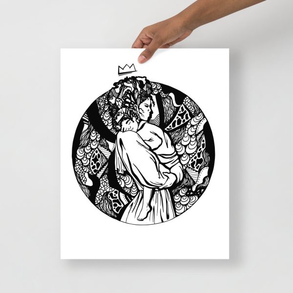 Mom Hold Me mother and child art print on matte museum-quality paper