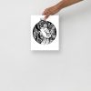 Minimal mother and child art print on matte museum-quality paper, ideal gift for mom