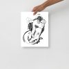 Matte museum-quality Pisces zodiac art print displayed to elevate a minimal space