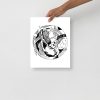 Sagittarius Beauty drawing print on matte museum-quality paper for minimal chic decor