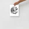 Sagittarius Beauty drawing art print on matte museum-quality paper for chic wall decor