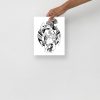 Scorpio zodiac art print on matte museum-quality paper styled to elevate a minimal space