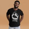 White line art duck graphic t-shirt with Sharp As A Duck design on cotton tee