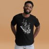 Unique Ballet Shirt "Afro Ballerina" Creative Dancer T-Shirt (White Line Art Edition) - Image 3