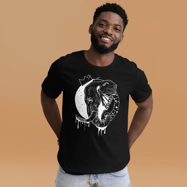 Powerful Elephant T-Shirt "Royal Elephant" Elephant Tees (White Line Art Edition) - Image 4