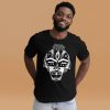 The Most Unique African Mask T-shirt: Artwork "Mask No.4" (White Line Art Edition) - Image 3