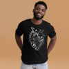 Beautiful Music Heart T-shirt "Musical Heart No. 2" Graphic Tee (White Line Art Edition) - Image 3