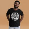 Creative Skull T-shirt "Skull Circle of Humanity" Skull Graphic Tees (White Line Art Edition) - Image 2