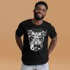 Creative Owl T-shirt "Wise Owl and Ageless Skull" Own Graphic Tees (White Line Art Edition) - Image 2