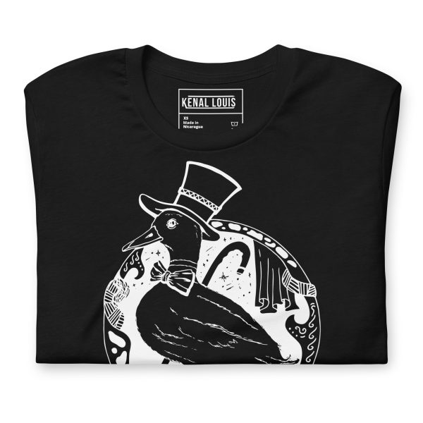 Unique Duck T-Shirt "Sharp As A Duck" Graphic T-shirt (White Line Art Edition) - Image 3