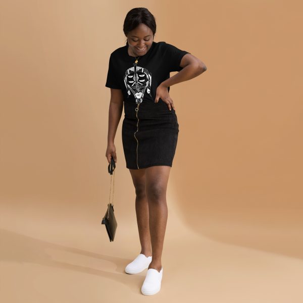 The Most Unique African Mask T-shirt: Artwork "Mask No.11" (White Line Art Edition) - Image 5