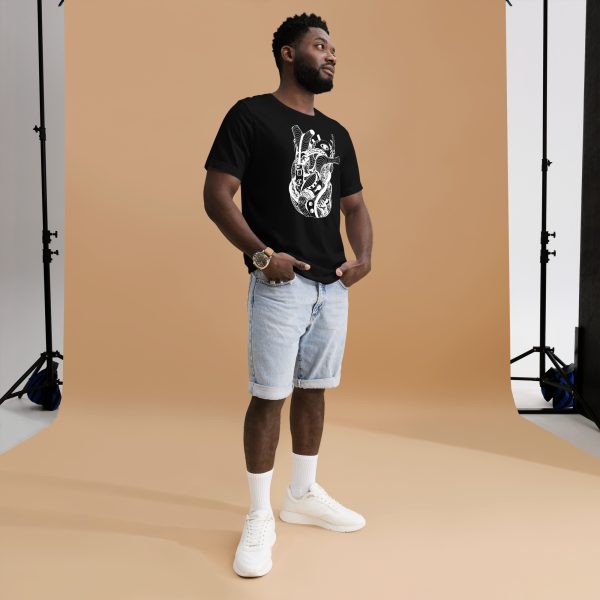 Beautiful Heart T-shirt "Light Heart" Graphic Tee (White Line Art Edition) - Image 4
