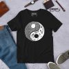 Beautiful Yin Yang T-shirt "Abstract Yin Yang" Graphic Tee (White Line Art Edition)