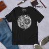 Creative Skull T-shirt "Skull and Dreamcatcher Circle" Skull Graphic Tees (White Line Art Edition)