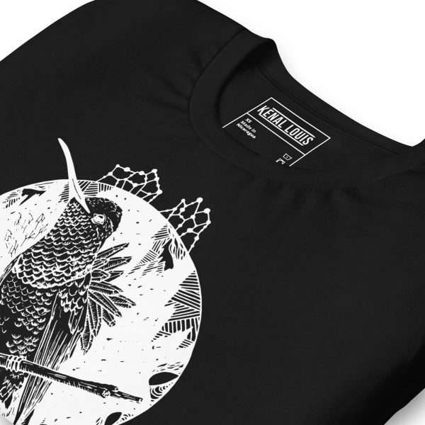 Unique Hummingbird Shirt "Gazing Hummingbird" Hummingbird T-Shirt (White Line Art Edition) - Image 2