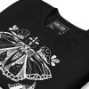 Unique Butterfly T-Shirt "Butterfly of Hope" Graphic Tee (White Line Art Edition) - Image 2