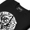 Beautiful Abstract Circle T-shirt "Circle of Drip" Drip Graphic Tee (White Line Art Edition) - Image 2