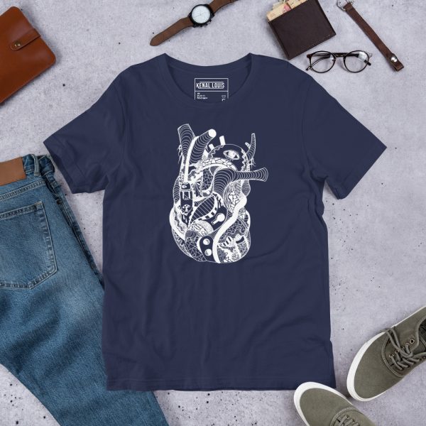 Beautiful Heart T-shirt "Light Heart" Graphic Tee (White Line Art Edition) - Image 6