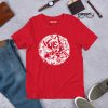 Beautiful Abstract Circle T-shirt "Circle of Drip" Drip Graphic Tee (White Line Art Edition) - Image 7