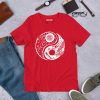 Beautiful Yin Yang T-shirt "Feathers Yin Yang" Graphic Tee (White Line Art Edition) - Image 7