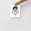 African artwork print depicting a boy between warring tribes on matte museum-quality paper