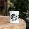 Aries zodiac coffee mug for women with colorful rim, handle, and interior in 11 oz ceramic
