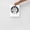 Cat Daddy cat drawing art print on matte museum-quality paper for modern decor