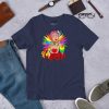 Lightweight cotton gay pride t-shirt shown from a second angle for everyday casual wear